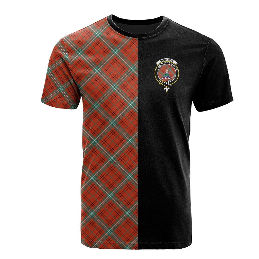 Morrison Red Ancient Tartan T-Shirt Half of Me - Cross Style