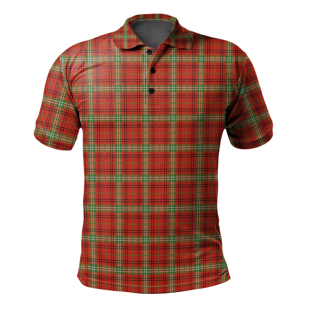 Morrison Red Modern Tartan Polo Shirt