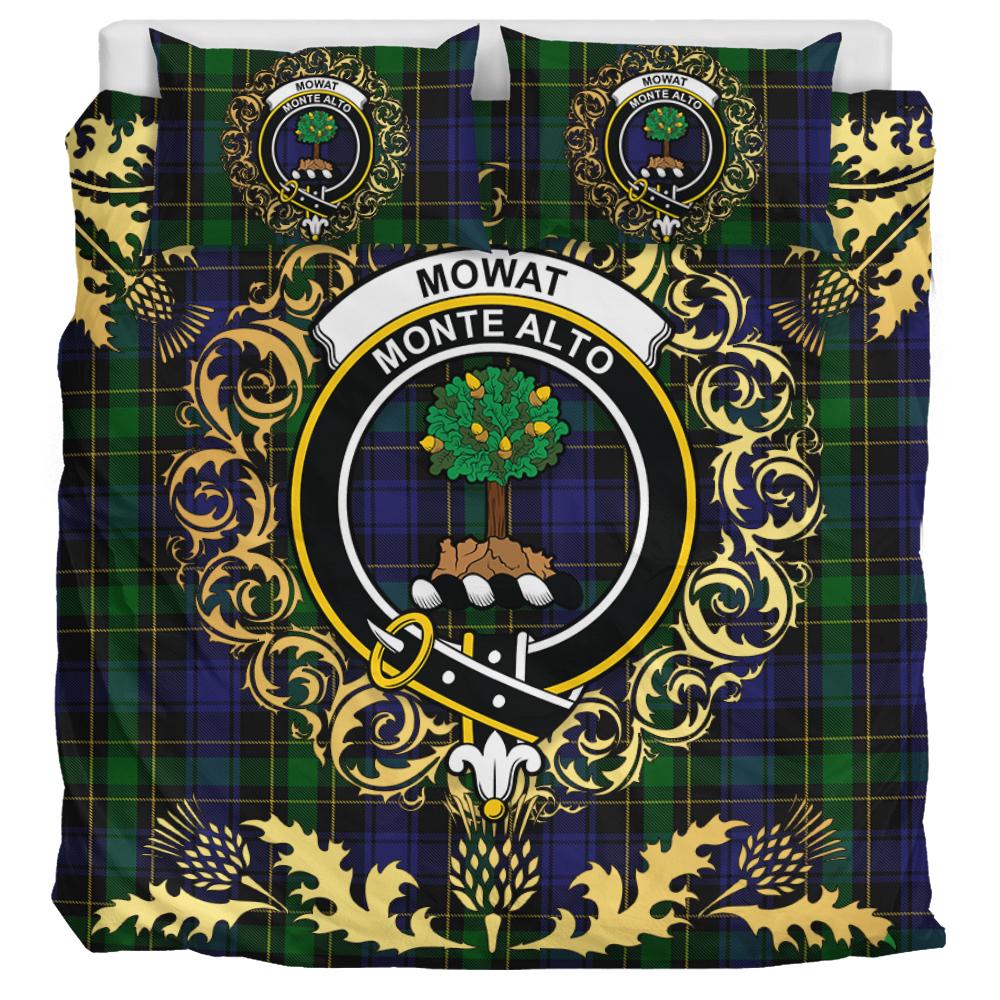Mowat Originaux Tartan Crest Bedding Set - Golden Thistle Style