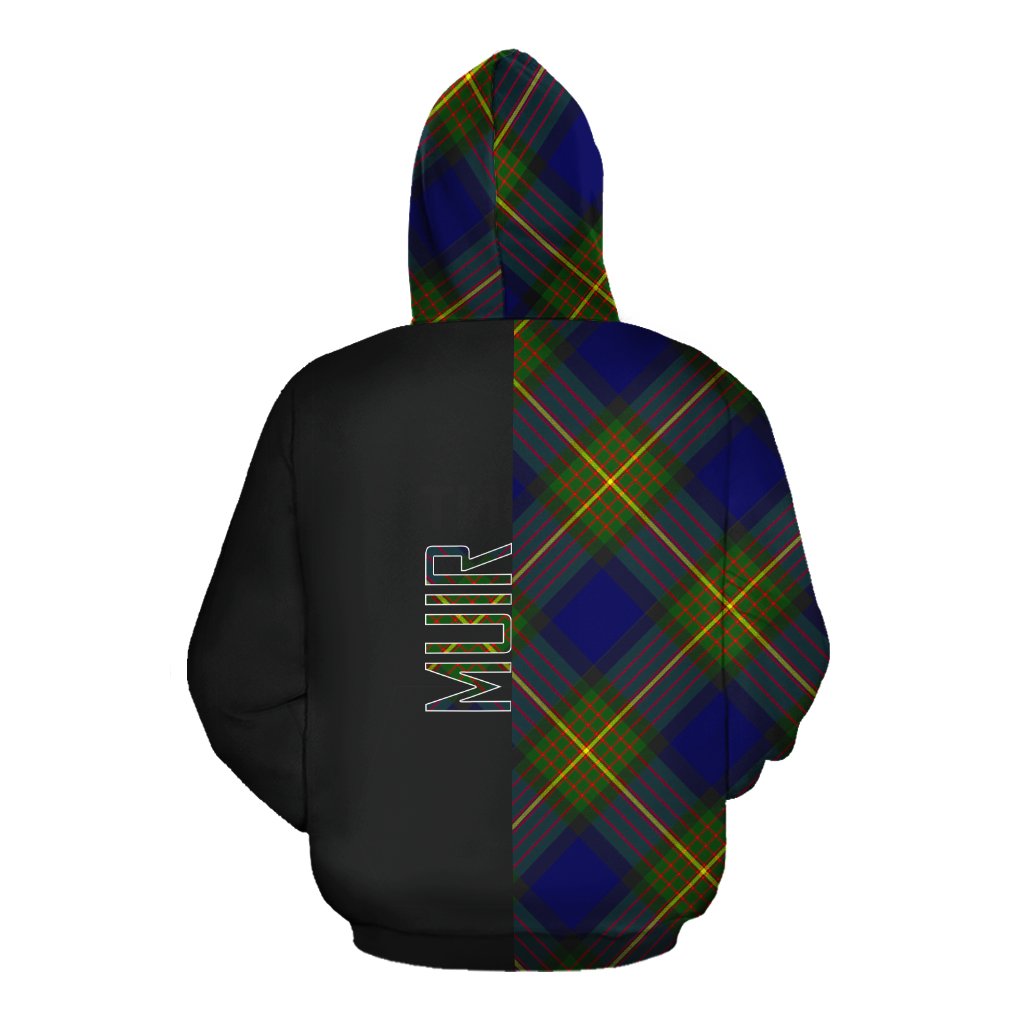 Muir Tartan Hoodie Half of Me - Cross Style