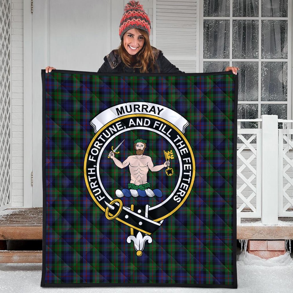 Murray of Atholl Tartan Crest Quilt