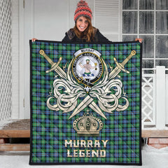 Murray of Atholl Ancient Tartan Crest Legend Gold Royal Premium Quilt