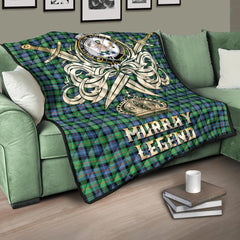 Murray of Atholl Ancient Tartan Crest Legend Gold Royal Premium Quilt