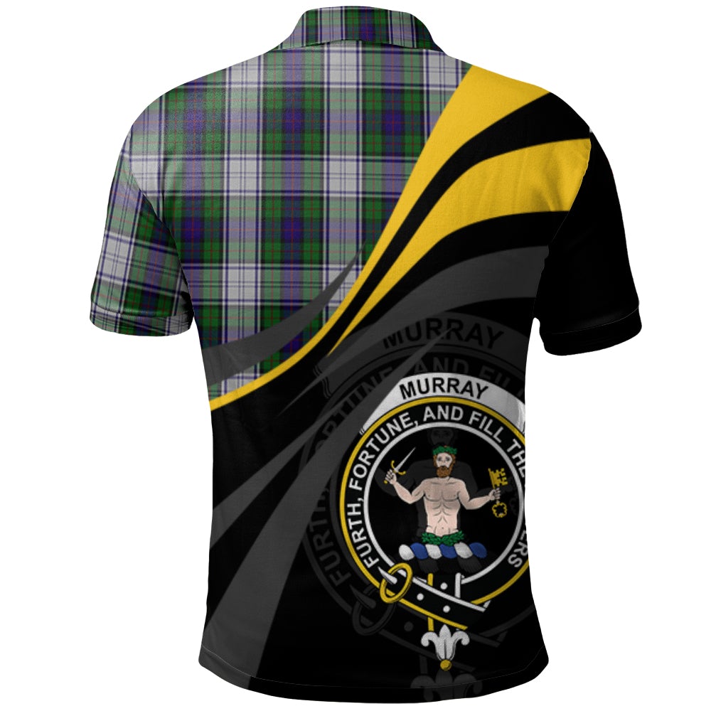 Murray of Atholl Dress Tartan Polo Shirt - Royal Coat Of Arms Style