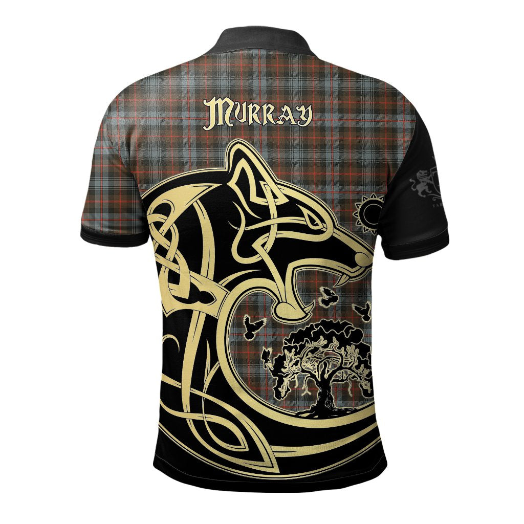 Murray of Atholl Weathered Tartan Polo Shirt Viking Wolf