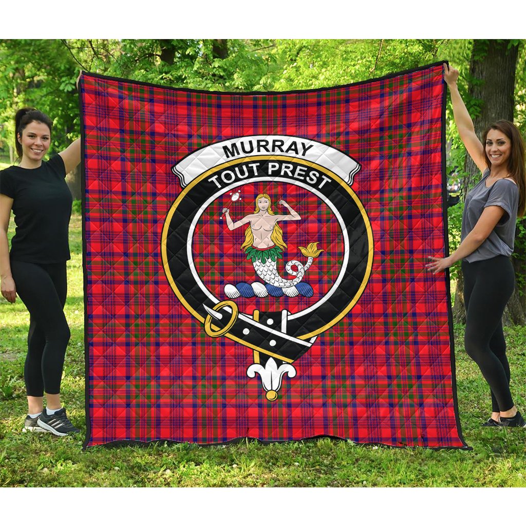 Murray of Tulloch Modern Tartan Crest Quilt