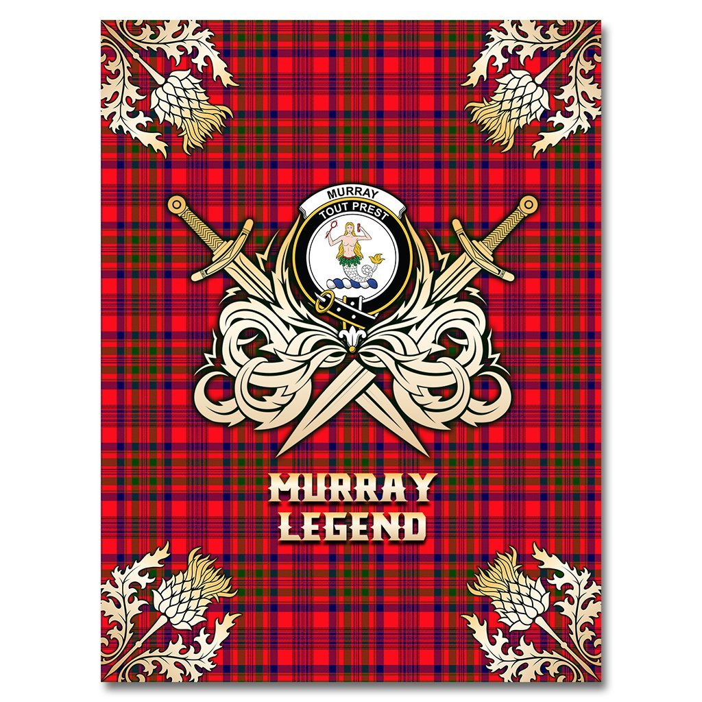 Murray of Tulloch Modern Tartan Gold Courage Symbol Blanket