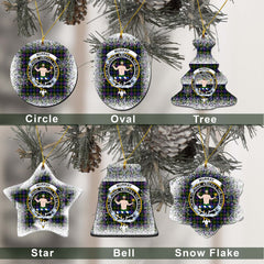 Murray (of Atholl) Tartan Christmas Ceramic Ornament - Snow Style