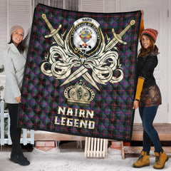 Nairn Tartan Crest Legend Gold Royal Premium Quilt