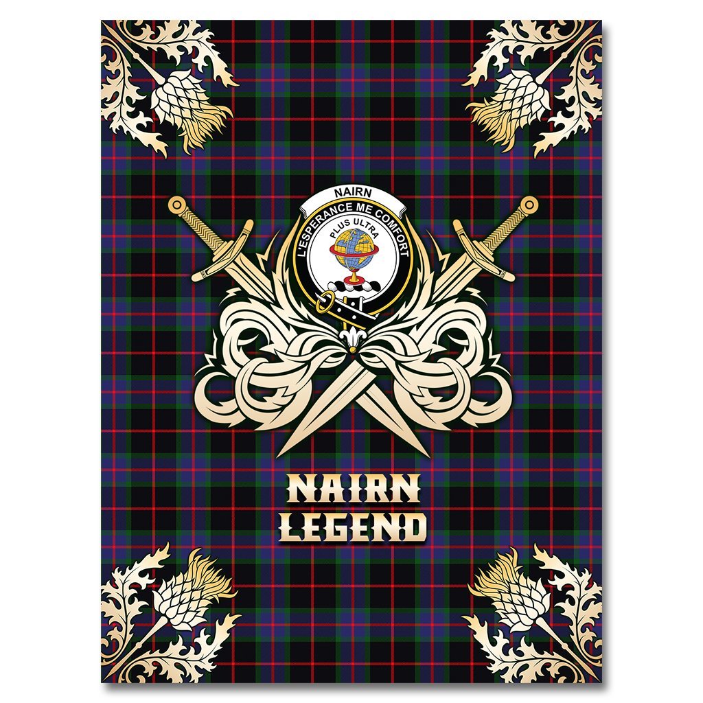 Nairn Tartan Gold Courage Symbol Blanket