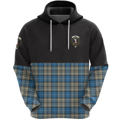 Napier Ancient Clan Half Of Tartan Hoodie