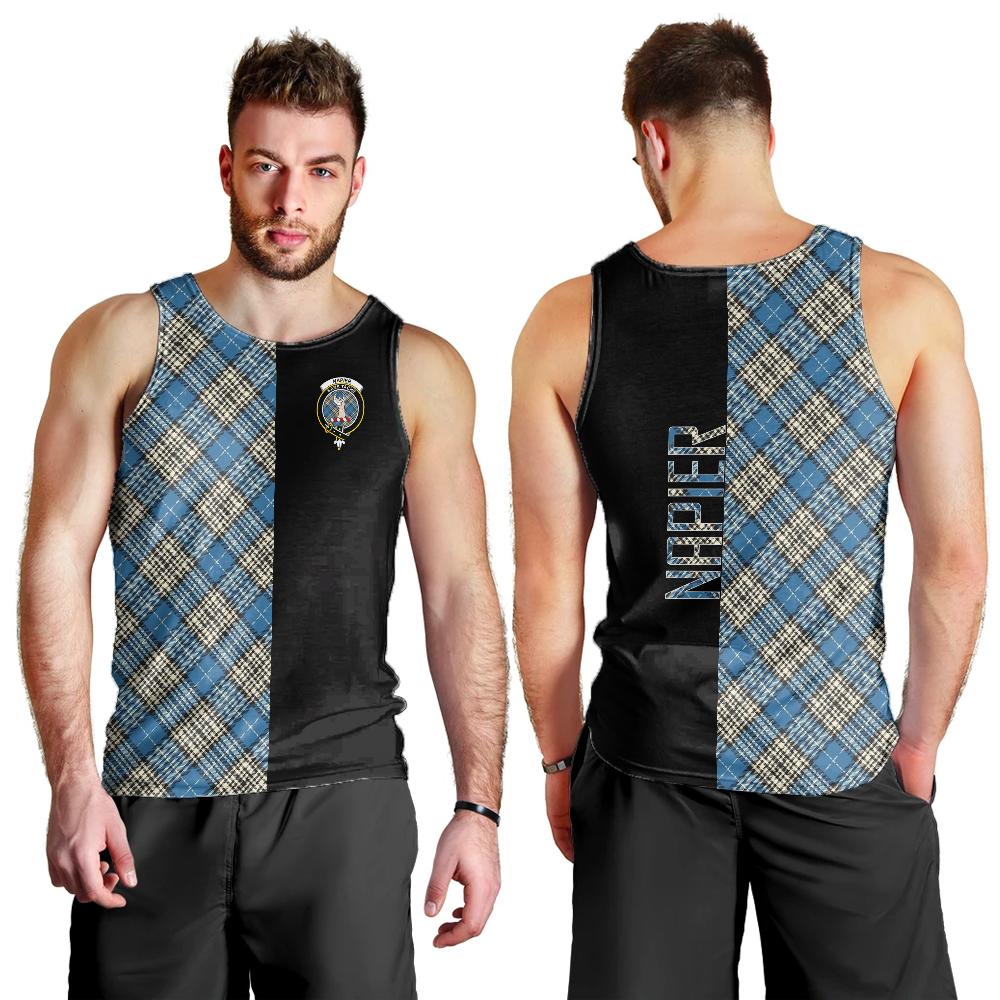 Napier Ancient Tartan Crest Men's Tank Top - Cross Style