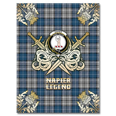 Napier Modern Tartan Gold Courage Symbol Blanket