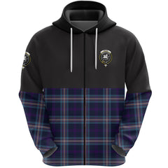 Nevoy Clan Half Of Tartan Zipper Hoodie