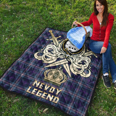 Nevoy Tartan Crest Legend Gold Royal Premium Quilt