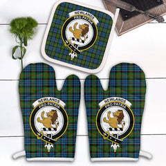 Newlands Of Lauriston Tartan Crest Oven Mitt And Pot Holder (2 Oven Mitts + 1 Pot Holder)