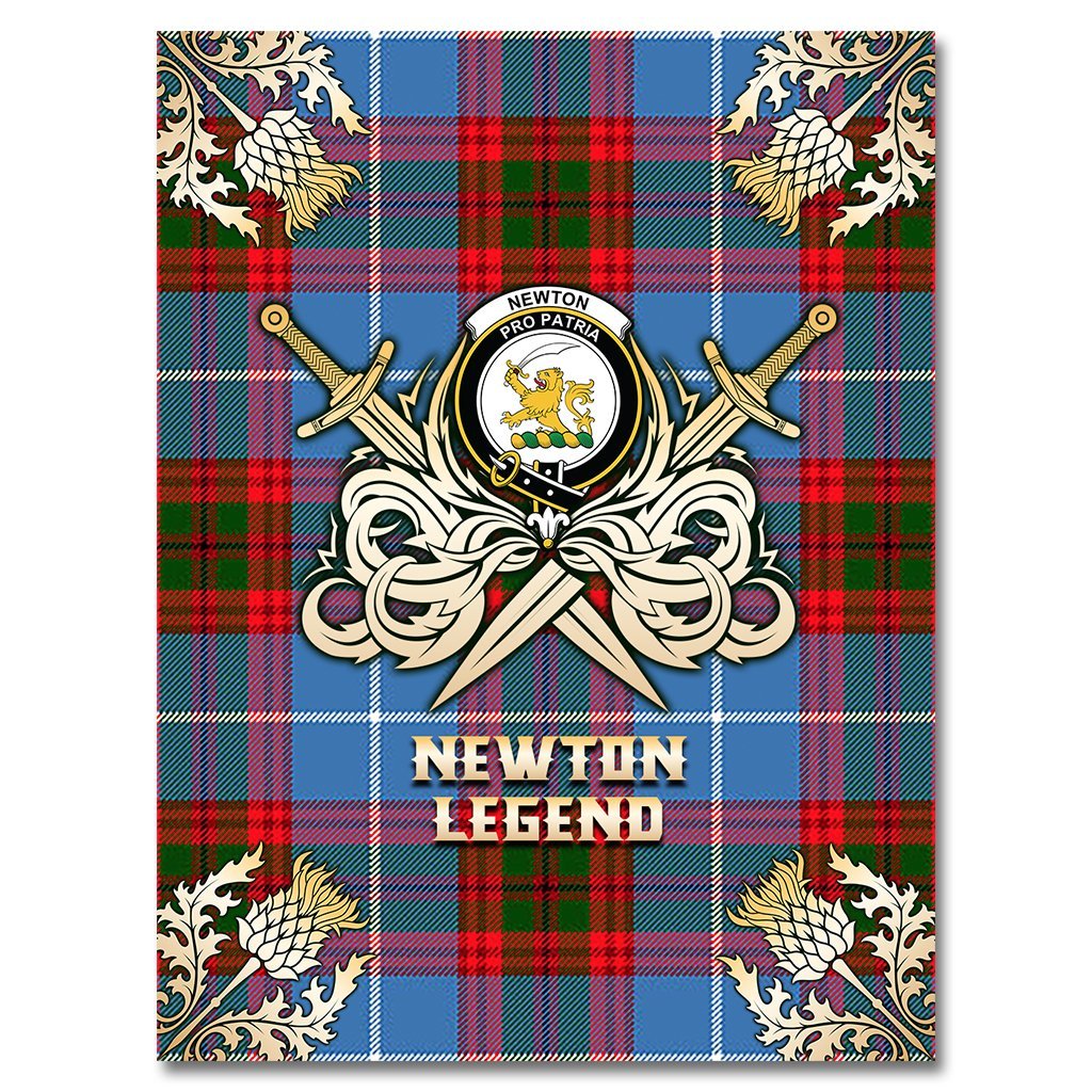Newton Tartan Gold Courage Symbol Blanket