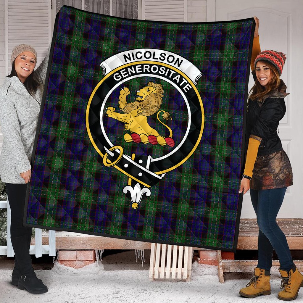 Nicolson Green Hunting Tartan Quilt