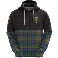 Nicolson Hunting Ancient Clan Half Of Tartan Zipper Hoodie