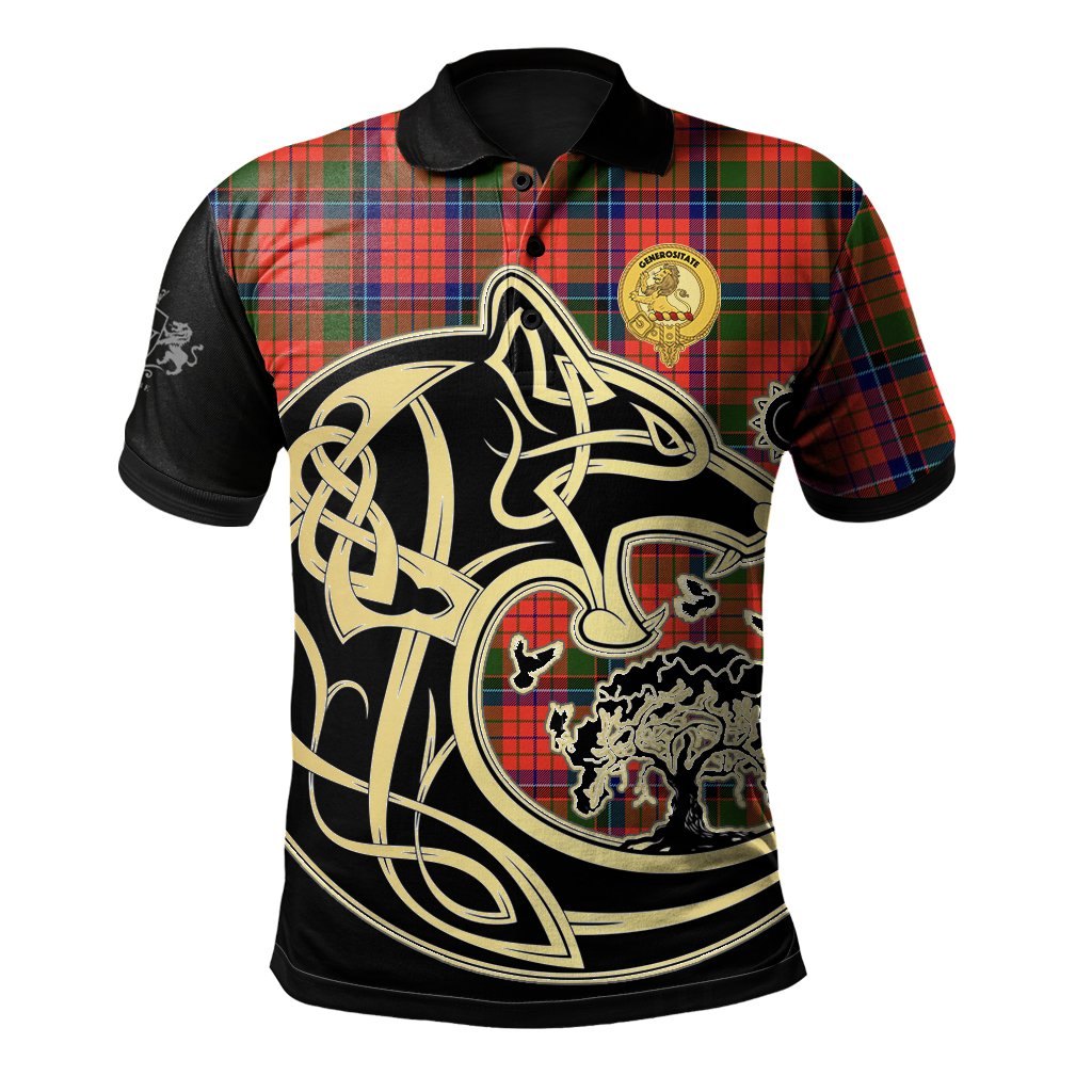 Nicolson Modern Tartan Polo Shirt Viking Wolf