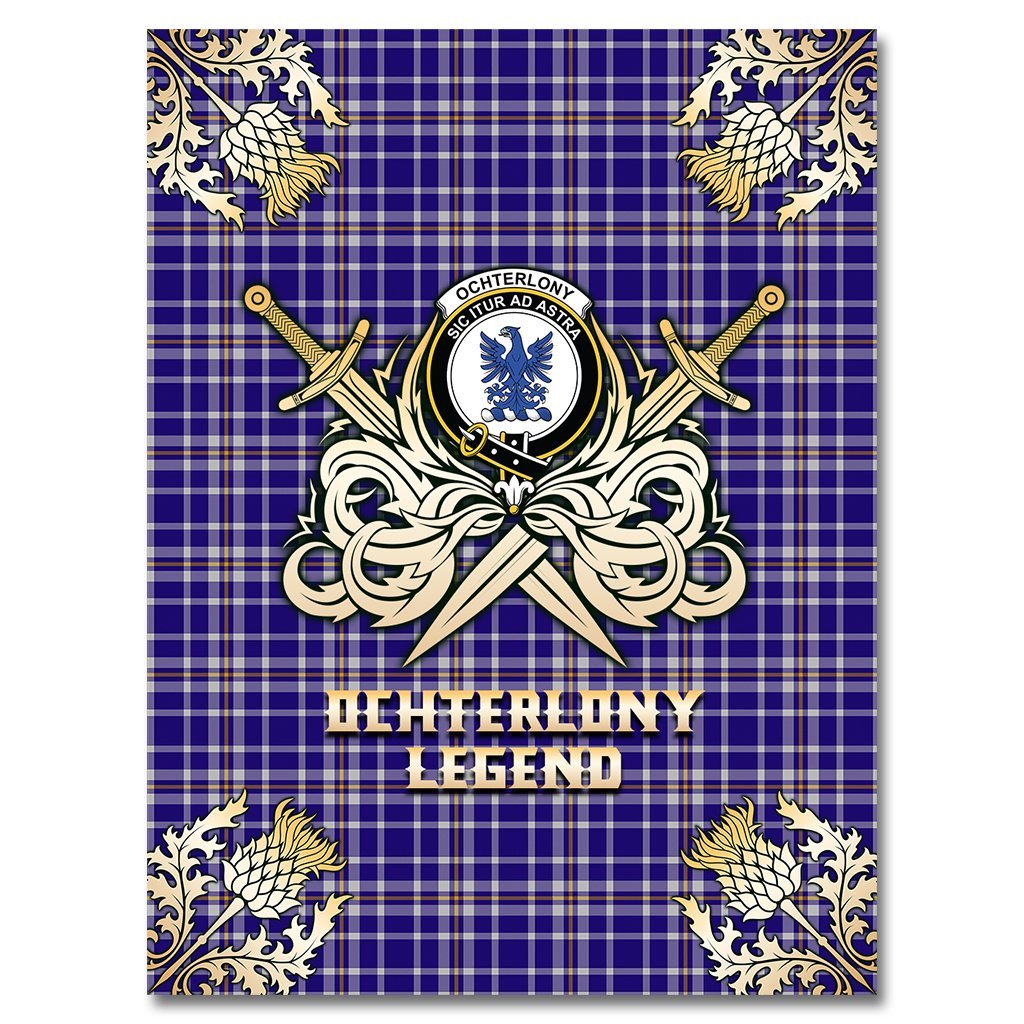 Ochterlony Tartan Gold Courage Symbol Blanket