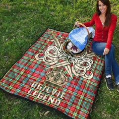 Ogilvie Tartan Crest Legend Gold Royal Premium Quilt