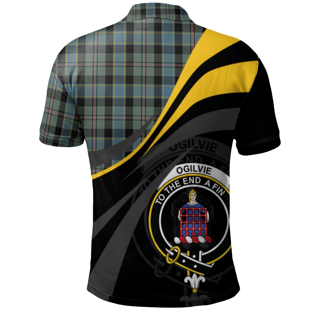 Ogilvie (Ogilvy) Hunting Tartan Polo Shirt - Royal Coat Of Arms Style