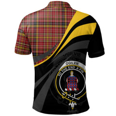 Ogilvie (Ogilvy) of Strathallan Tartan Polo Shirt - Royal Coat Of Arms Style