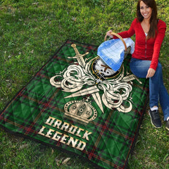 Orrock Tartan Crest Legend Gold Royal Premium Quilt
