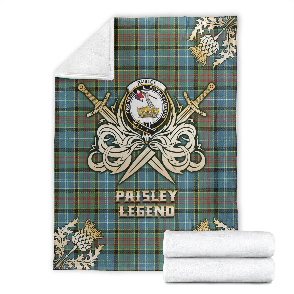 Paisley Tartan Gold Courage Symbol Blanket
