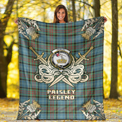 Paisley Tartan Gold Courage Symbol Blanket