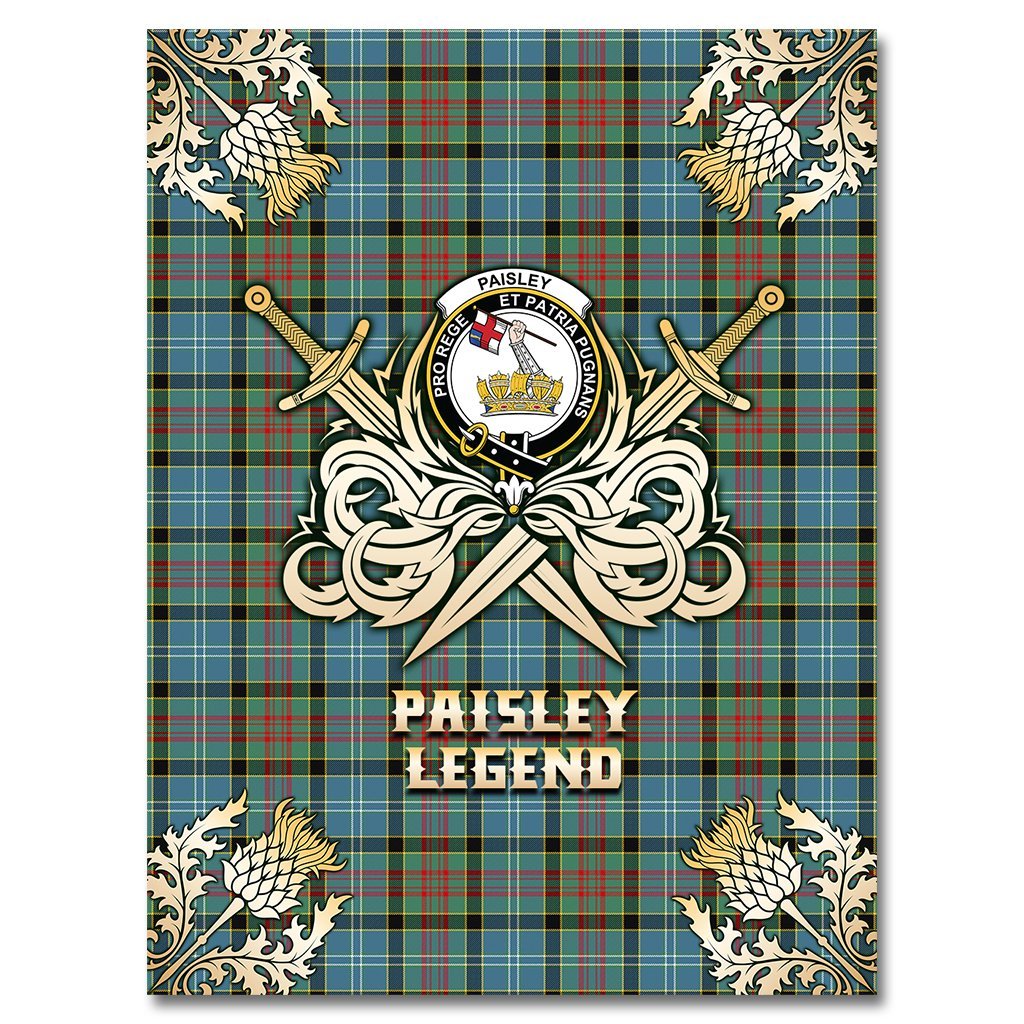 Paisley Tartan Gold Courage Symbol Blanket