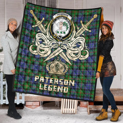 Paterson Tartan Crest Legend Gold Royal Premium Quilt