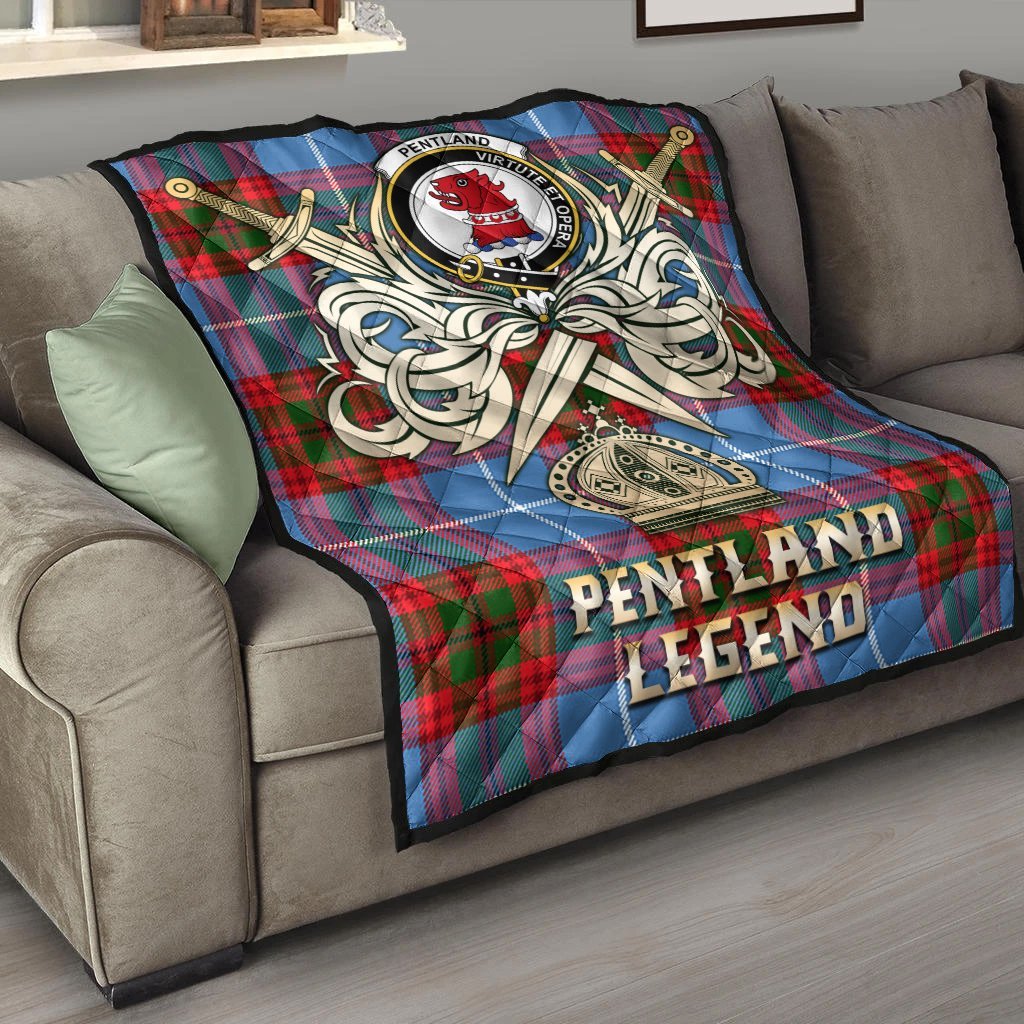 Pentland Tartan Crest Legend Gold Royal Premium Quilt
