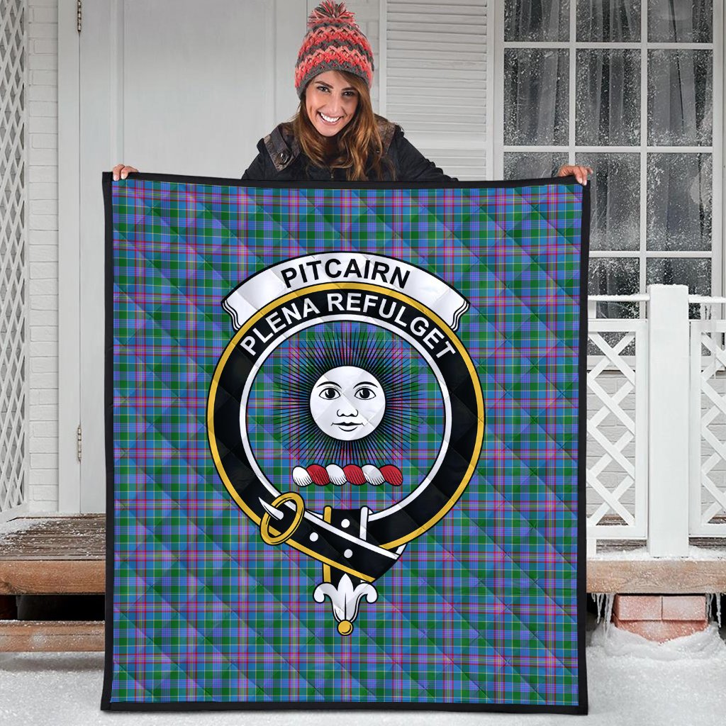 Pitcairn Hunting Tartan Crest Quilt