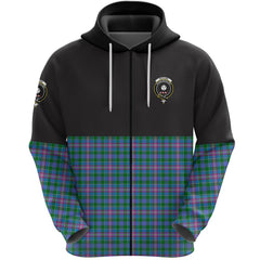 Pitcairn Hunting Clan Half Of Tartan Zipper Hoodie