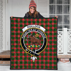 Pollock Modern Tartan Crest Quilt