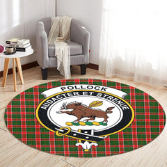 Pollock Modern Tartan Crest Round Rug