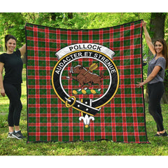 Pollock Modern Tartan Crest Quilt