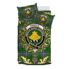 Pringle Tartan Crest Bedding Set - Golden Thistle Style