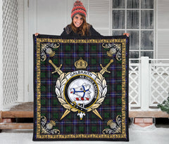 Galbraith Modern Tartan Crest Premium Quilt - Celtic Thistle Style