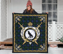MacKie Tartan Crest Premium Quilt - Celtic Thistle Style