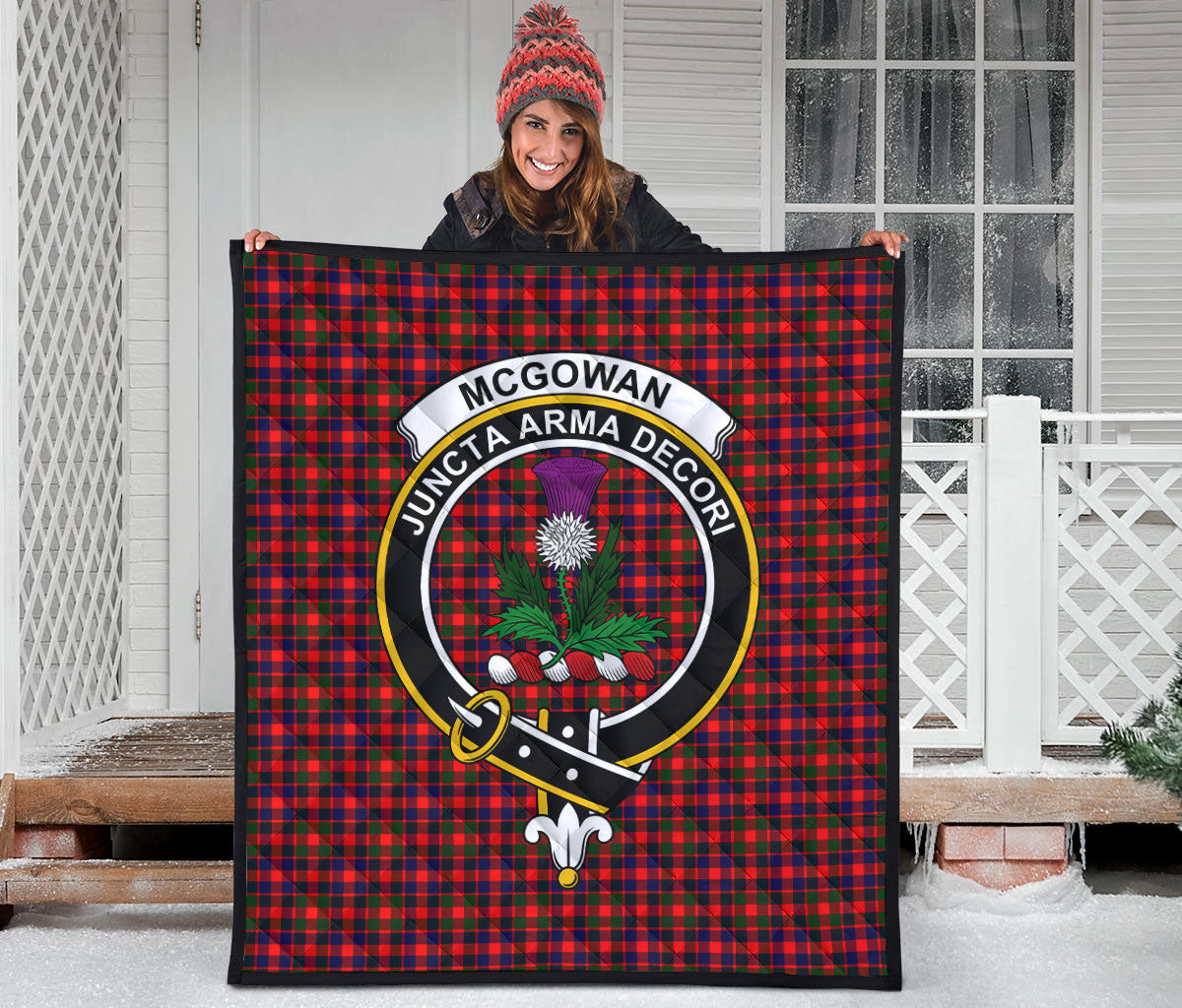 McGowan Family Tartan Crest Quilt