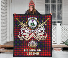 McGowan Tartan Crest Legend Gold Royal Premium Quilt