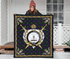Shaw Modern Tartan Crest Premium Quilt - Celtic Thistle Style