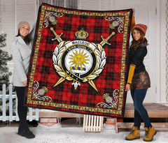 MacLeod of Raasay Tartan Crest Premium Quilt - Celtic Thistle Style