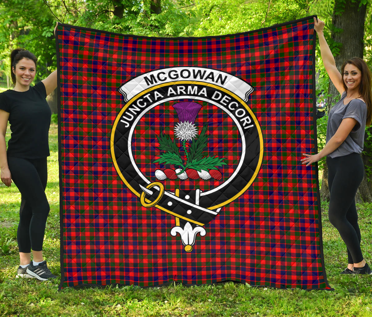 McGowan Family Tartan Crest Quilt