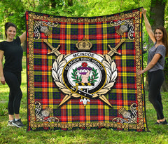 McIndoe Tartan Crest Premium Quilt - Celtic Thistle Style