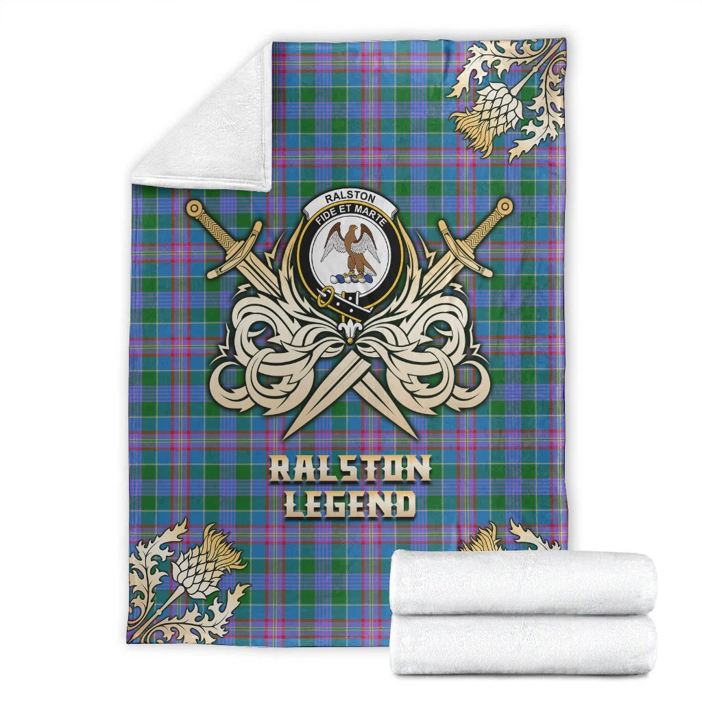 Ralston Tartan Gold Courage Symbol Blanket