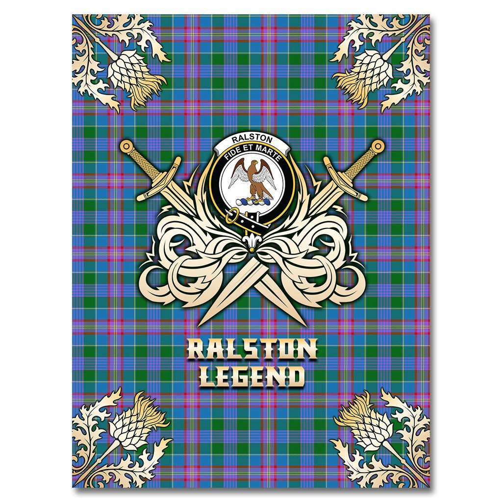 Ralston Tartan Gold Courage Symbol Blanket
